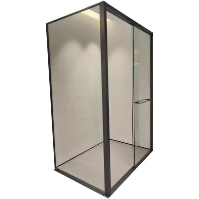 China Stainless Steel Corner Shower Black Frame Erosion Resistant Black Shower Frame for sale