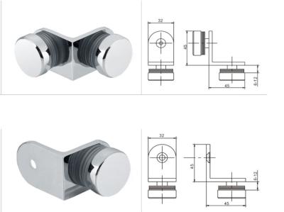 China Customizable Glass Shower Hinge Brass Corrosion Resistance For Bathroom for sale