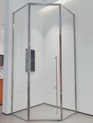 China Shower Room Glass Door Partition Stainless Steel 304 Material Diamond Type Full Frame for sale