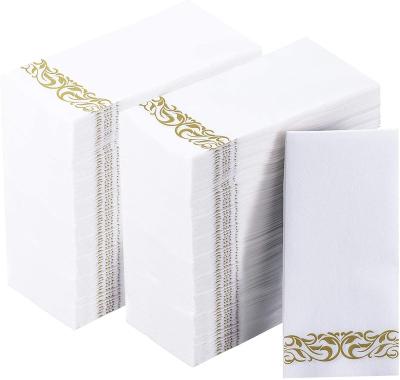 China Custom Disposable Tissue Paper Decorated Casual Home Dinner Party Cocktail Paper Napkin Table Restaurants Napkin for sale