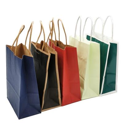 China Recycled Materials Paper Bags With Your Own Logo Shopping Packing Suitcase With Handbag / Kraft Paper for sale