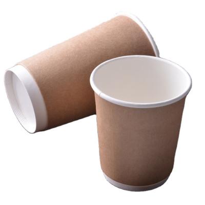 China 8oz 12oz 16oz Double Paper Cup Wall Ripple Disposable Printed Paper Coffee Cup Customized Design Double Paper Cup Wall Ripple Disposable Printed Paper Coffee Cup for sale