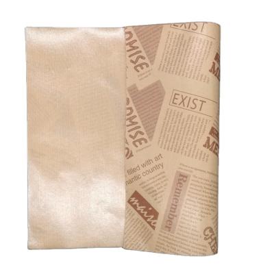 China Hamburger Greaseproof Waterproof Paper Food Wrapping Paper Bag for sale