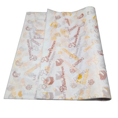 China Grocery Safe Paper Greaseproof Meat Burger Size And Logo Food Grade Customized Greaseproof Printed Wrapping Paper for sale