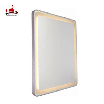 China Contemporary Cheap Led Bathroom Square Mirrors Rustic Cream Black Frame Huge 24 28 30 36 Inch Square Mirror for sale