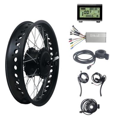 China wholesale 48v 350W 500W 750W snow e-bike wholesale hub motor kits Joyebikes color screen tire bike motor kit 48v 500w 750w hub motor wheel electric wheel kit for electric bicycle for sale