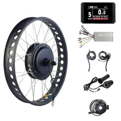 China 48v 1000w Electric Snow Bike Hub Motor Kits Joyebikes Gearless Gearless Tire 48v 750w 1000w Hub Motor Conversion Kit Fat for sale