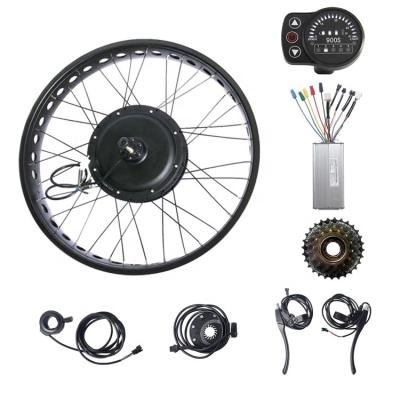 China Joyebikes euro 48v 1000w fat tire 26*4 conversion kits snow bike hub motor rear wheel bicycle kit tax free electric snow bike with display for sale