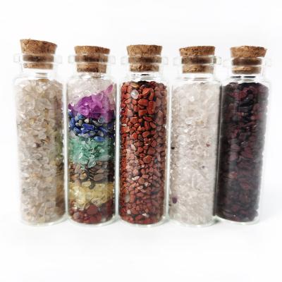 China Wholesale Natural Crystal Gravel Bottle Chakra Healing China Folk Quartz Crafts for sale