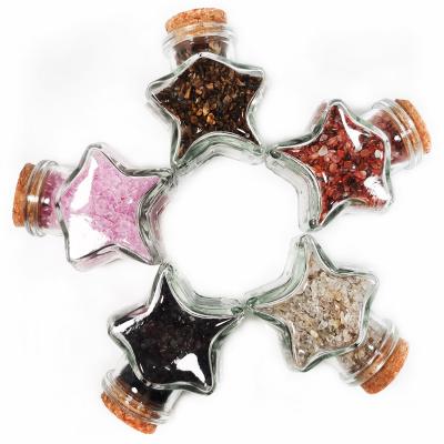 China China Wholesale Natural Crystal Chakra Five Star Bottles Of Gravel Healing Spiritual System for sale