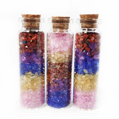 China Wholesale China Folk Quartz Chakra Healing Bottle Natural Crystal Gravel Folk Crafts for sale