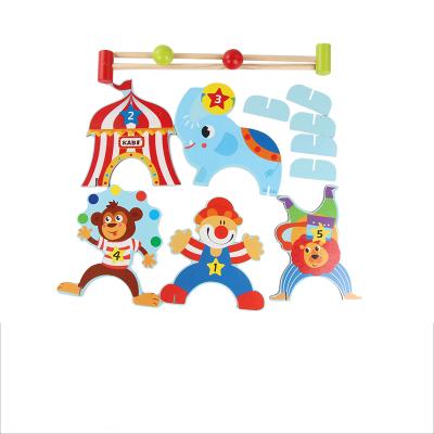 China Door Ball Toy Sets Amazon Hot Sale Circus Animal Door Wooden Ball Toy Sets For Children Toy Children Funny Woody Play Educational Wooden High Quality for sale