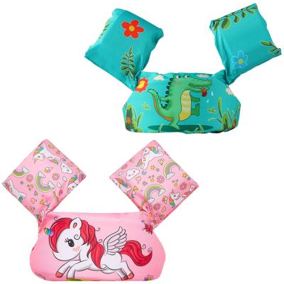 China Animal Dinosaur Unicorn Inflatable Swimming Armbands Portable Cute Cartoon Sleeves For Kids Pool Roll Up Water Float Arm Ring Bands for sale