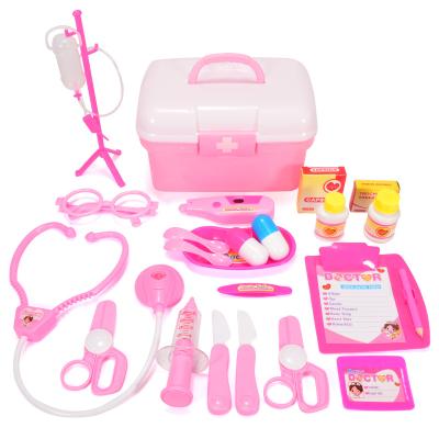 China Educational Children Nurse Kit Toy Sets 18 Pcs Educational Pretend Doctor Nurse Hospital Toys Medical Role Play Games Plastic Acceptable NC; ZHE for sale