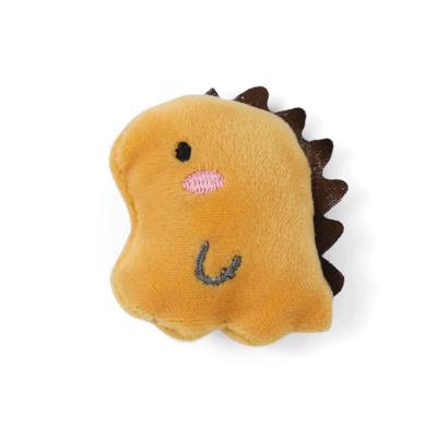 China Custom Cute Soft Chew Dinosaur Accessories Small Plush Cartoon Dog Accessories Interactive Stocked Pet Toy for sale