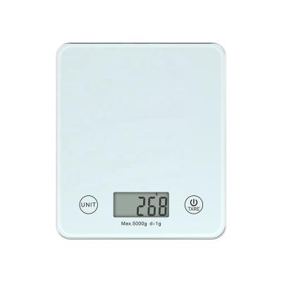 China Weight Measuring 5 Kg New Arrival Electronic Digital Tempered Glass Food Kitchen Weight Scale for sale