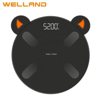 China Electronic Round Type Body Fat Large Capacity Person Figure Smart Bmi Scale Weighing Scale for sale