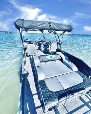 China 2023 Water Sport Equipment China Allsea Boat 7.6m 25ft Factory Quality Electric Outboard Motors Boats Aluminum Pontoon Boat For Sale for sale