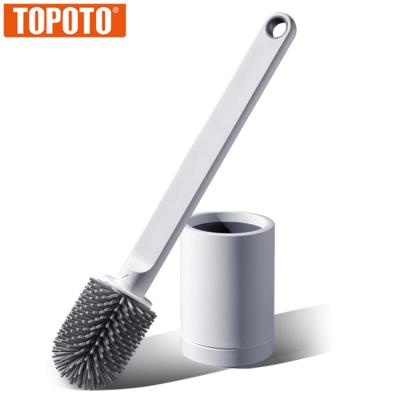 China TOPOTO SUSTAINABLE Lengthen Clean Household TPR Set 2022 Rubber Toilet Brush for sale