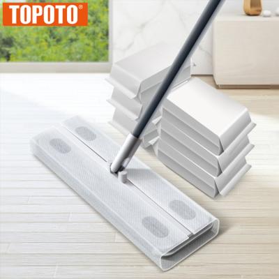 China New TOPOTO 2022 Viable Simple Home Cleaning Tools Clean Fregona Wipes Wet And Dry Microfiber Car Wash Disposable Flat Mop for sale