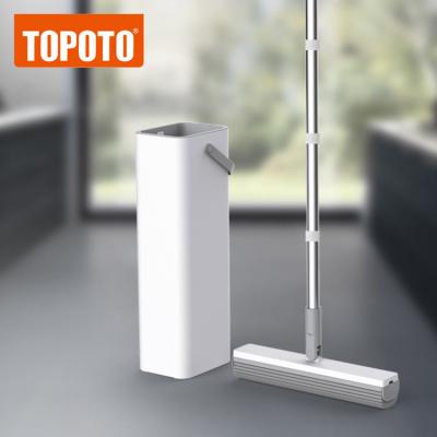 China TOPOTO Viable New Arrivals Cheap Gray Magic Easy Wring Squeeze Water Floor Cleaning Pva Roller Mop for sale