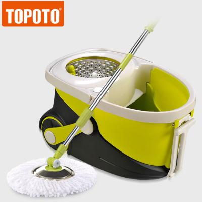 China TOPOTO Viable 360 ​​Professional Walkable Broom and Spinning Broom Bucket Set with Wheels for sale