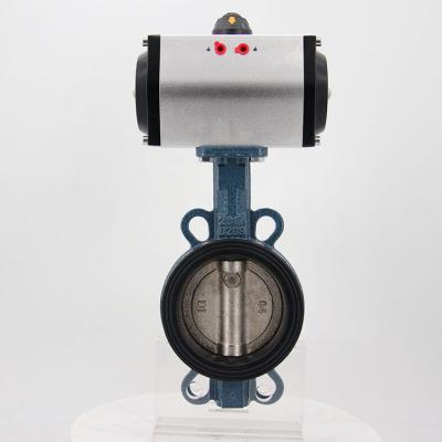 China Pneumatic Ductile Flat Iron General Type , Cast Iron Body Running Water Room Temperature GT Butterfly Valve for sale