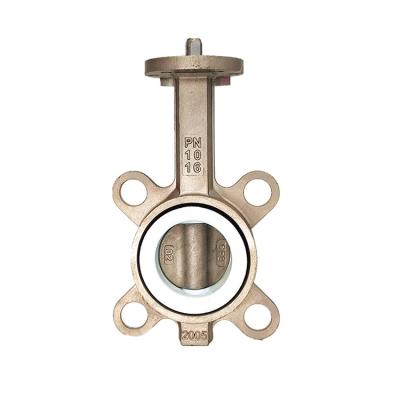 China General Very well sold custom all stainless steel plate PTFE wafer butterfly valve for sale