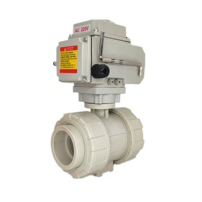 China General China factory manufactures PPH electric ball valve double by order taking ball valve for sale