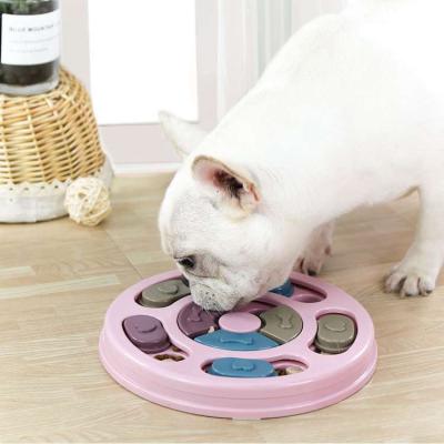 China Viable Wholesale High Quality Dog Toy Cat Supplies Treat Puddle Dispensing Food IQ Training Wheel Interactive Rotating Dog Toy for sale