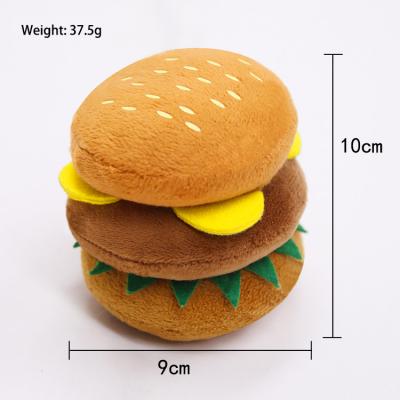 China Sustainable Brand New High Quality Dog Food Hamburger Sandwich French Fries Pet Toys for sale