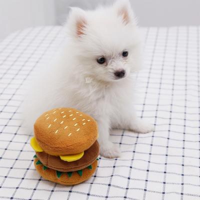 China High Quality Viable Factory Food Hamburger Sandwich French Fries Pet Toys For Dog for sale