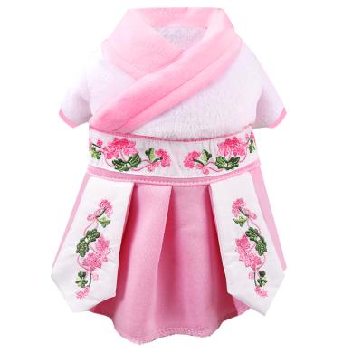 China Factory direct sales viable pet clothes dress suspender skirt match hat hoodie clothing for sale