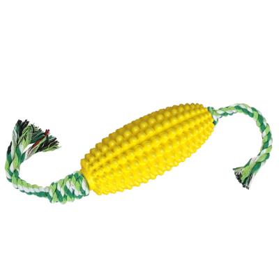 China Best Quality Sustainable Selling Interactive Hard & Firm Dog Chew Toys Set For Corn Shape for sale