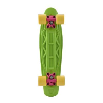 China 22 Inch Board Small Mini Plastic Cruiser Skateboard Full Deck White Fish for sale