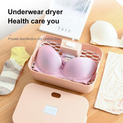 China Hotel Negative Ion Hot Air Drying Box for Underwear Women Panties Storage Mini Portable Dryer Clothes Dryer for sale