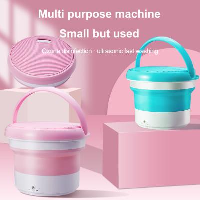 China Teejoin Mini Portable Ultrasonic Turbine Washing Machine Foldable Portable Washing Machine Disinfection Ozone Bucket Laundry Clothes Seal Remover for Home Travel for sale