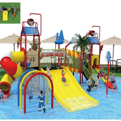 China TX-93302 Fiberglass Fiberglass / Plastic Outdoor Playground Water Park House Kids Water Playground With Fun for sale