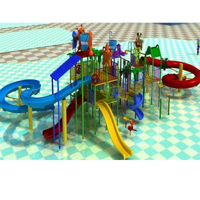 China Fiberglass Water Interactive Amusement Park , Water Play Equipment for sale