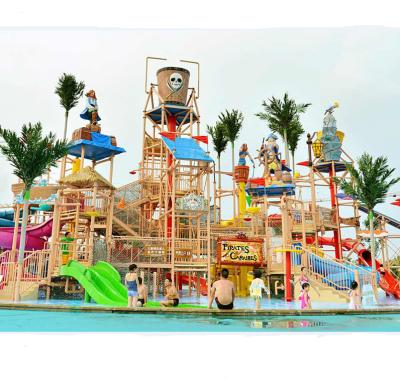 中国 Fiberglass Multi Purpose Water Play System , Fiberglass Water House One-stop Water Slide Solution Middle East Imported Children Playgrounds adults 販売のため