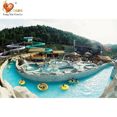 China fiberglass safe exciting tidal lazy river for water park, artificial river for aqua park, wave river for sale