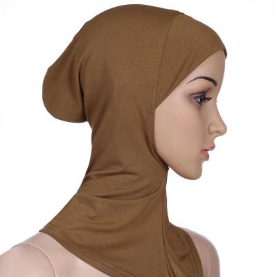 China Wholesale New Design Muslim Scarf Cotton Striping Elastic Knitted Underwear Fabric Lace Up Cotton Hat for sale