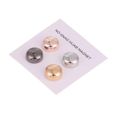 China Wholesale Hot Sale Muslim Women's Round Scarf Button Alloy Magnet Pin Brooch Pin for sale