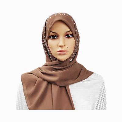 China Diamond Malaysian Hot Square Scarf Wholesale Chiffon Malaysian Muslim Women's Chiffon Scarf for sale