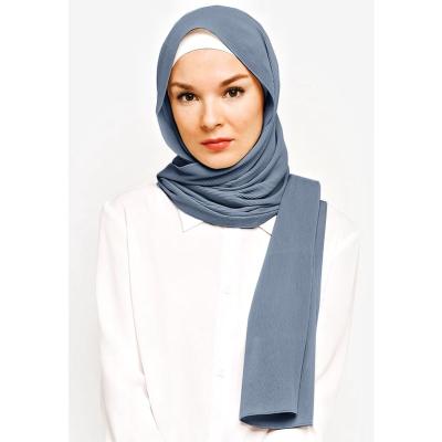 China Chiffon Best Selling Mini Pleated Chiffon Muslim Scarf Malaysian Chiffon Scarf for sale