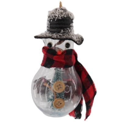 China Best Craft Plastic Clear Snowman Christamas Tree Decoration Statue Built-in Christmas Tree Ornament Christmas Figurine Kid Gift For Party Decoration for sale