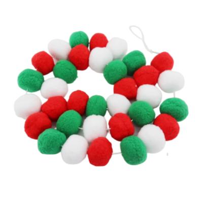 China Dreamcatcher Holiday Decorate Wholesale Custom Handmade Colored High Elastic Pom Pom Wool Ball For Christmas Party Hanging Ball for sale