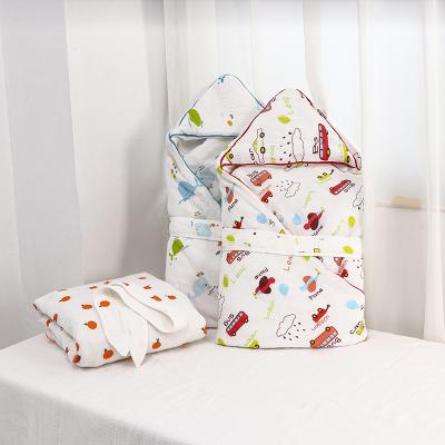 China Baby PORTABLE Comforter Newborn Supplies Cotton Gauze Comforter Wraps Packing Drop Shipping Wraps Blanket Bedding For Baby for sale