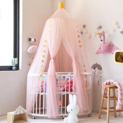 China Folded Pophorn 10 Slices King Size Doors Newborn Folding Hanging Mosquito Double Bed Window Crib Netting Mosquito Net for sale