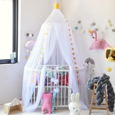 China Folded Pophorn Chiffon Kids Bed Canopy Crib Canopy Mosquito Net Girls Room Decoration Baby Bed Mosquito Net for sale